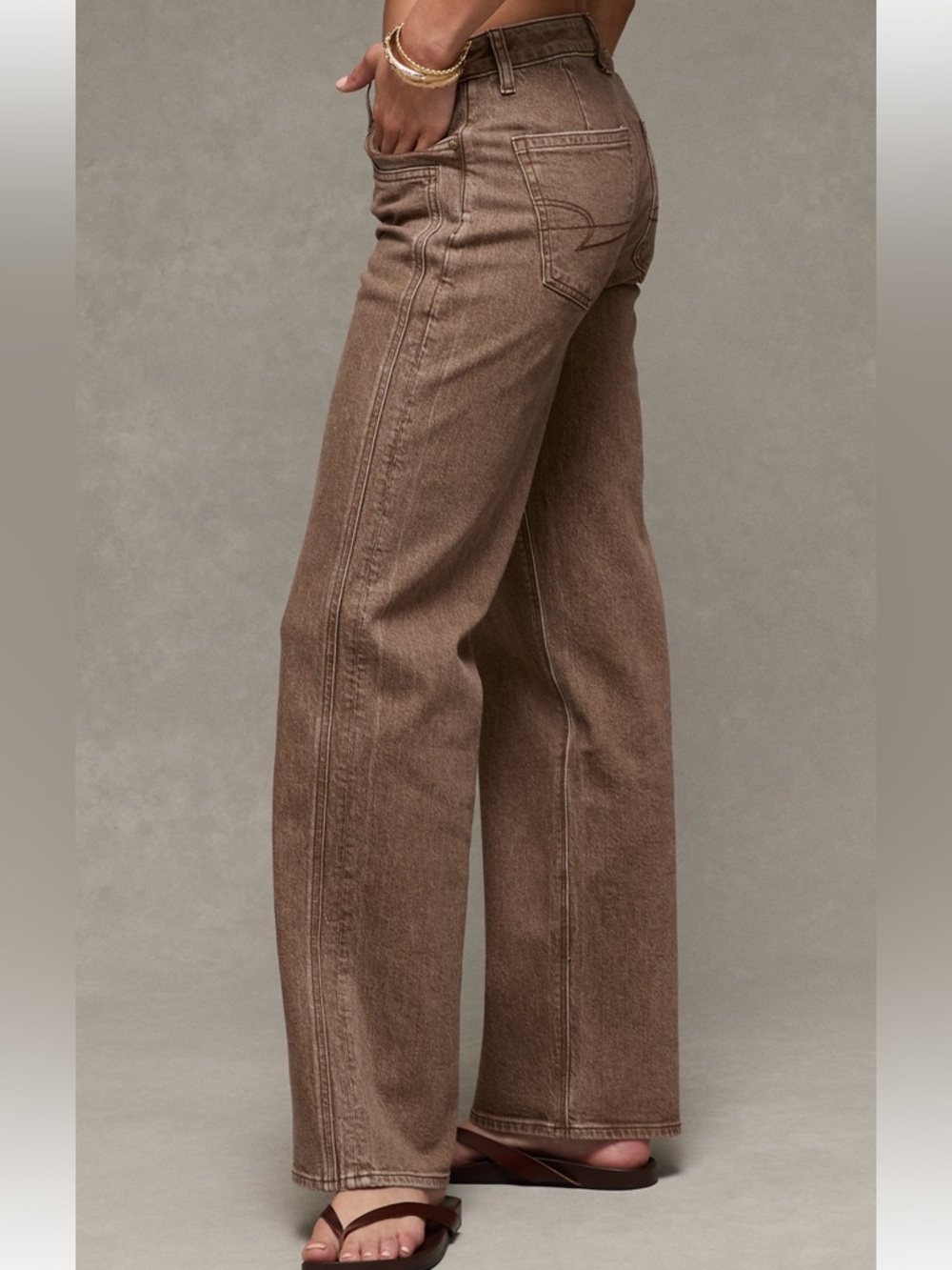 American Eagle Brown Stovepipe jeans